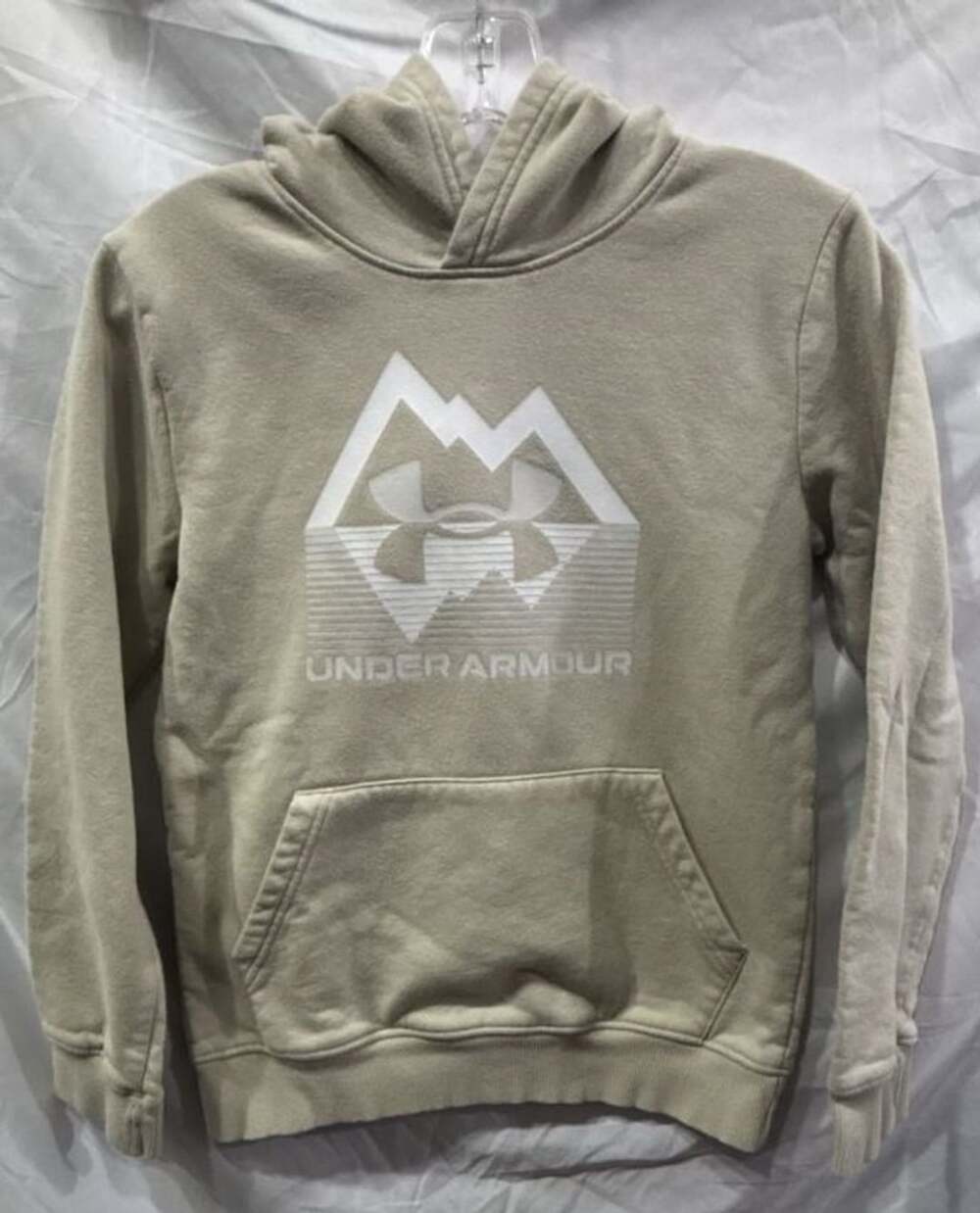 Under Armour Mountain Graphic Hoodie Sweatshirt Beige Youth Size Medium